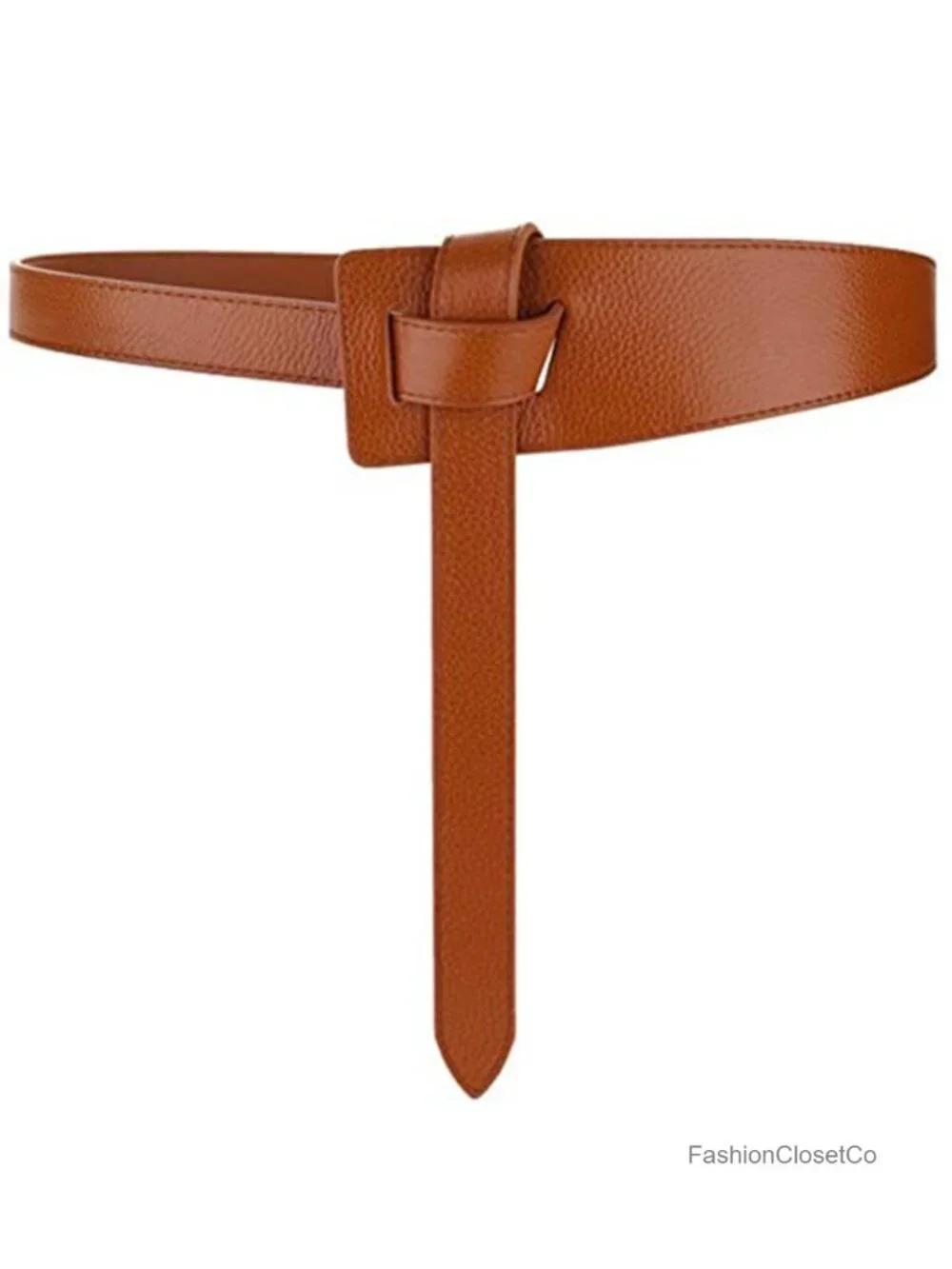 Genuine Leather Women's Tie Knot Waist Belt for Dresses Jeans Jumpsuits